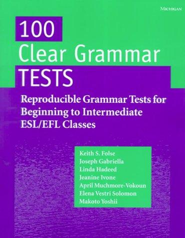 Cover for 100 clear grammar tests