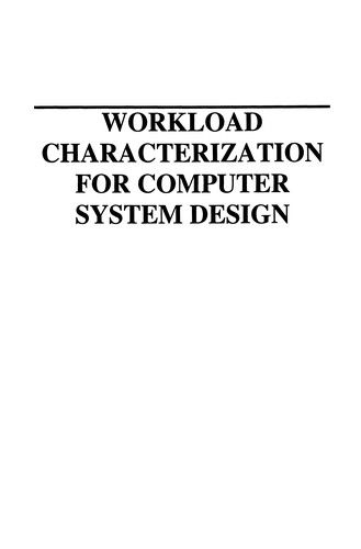 Cover for Workload Characterization for Computer System Design