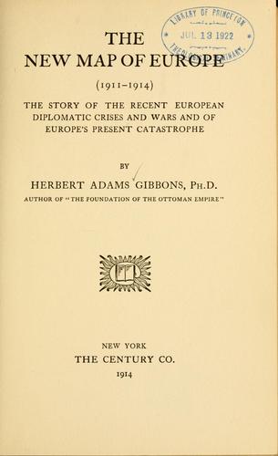 Cover for The new map of Europe (1911-1914)