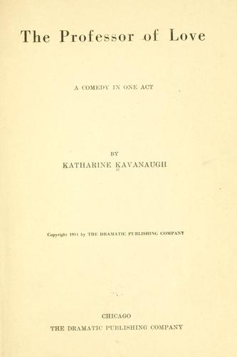 Cover for The professor of love