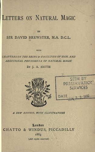 Cover for Letters on natural magic