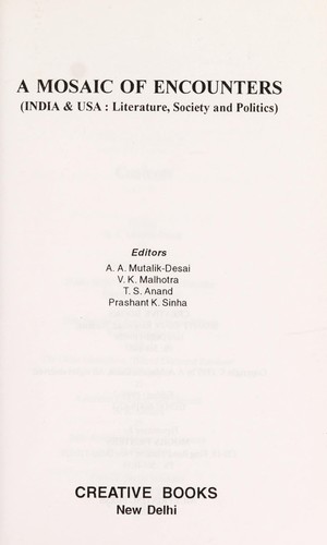 Cover for A mosaic of encounters