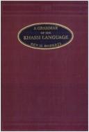Cover for A grammar of the Khassi language
