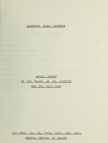 Cover for [Report 1960]