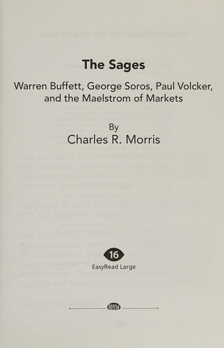 Cover for The sages