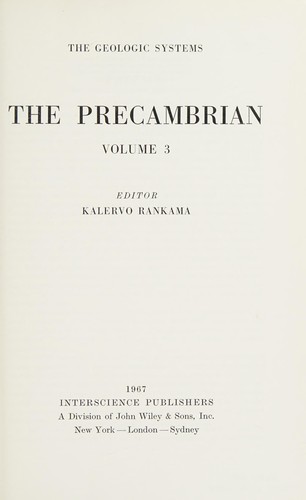 Cover for Geologic Systems Precambrian Volume 3