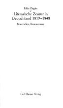 Cover for Literarische Zensur in Deutschland 1819-1848