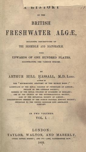 Cover for A history of the British freshwater Alg℗æ
