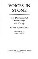 Cover for Voices in stone