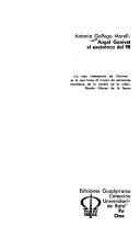 Cover for Angel Ganivet, el excéntrico del 98