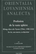 Cover for Profusion de la vaste sphère