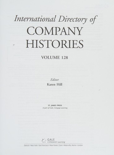 Cover for International directory of company histories