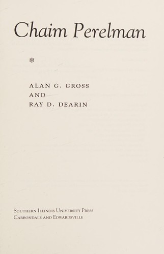 Cover for Chaim perelman