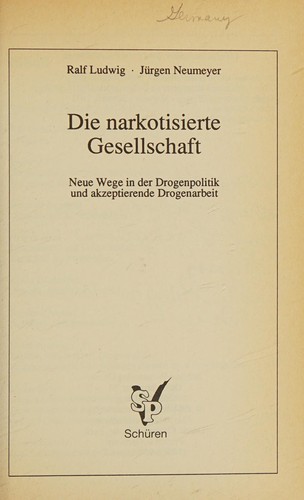 Cover for Die Narkotisierte Gesellschaft