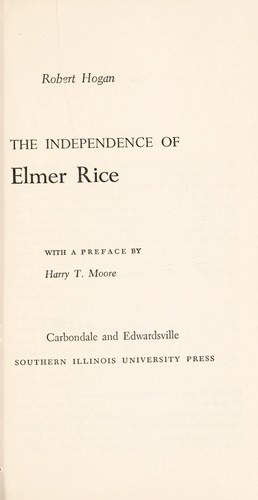Cover for The independence of Elmer Rice