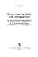 Cover for Gesprochenes Französisch und Sprachgeschichte