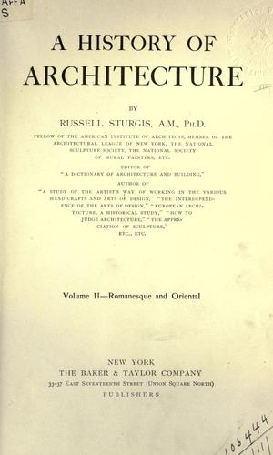 Cover for history of architecture