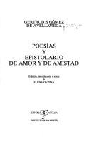 Cover for Poesías y epistolario de amor y de amistad