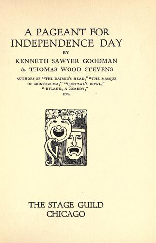 Cover for A pageant for Independence Day