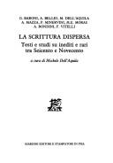 Cover for La scrittura dispersa
