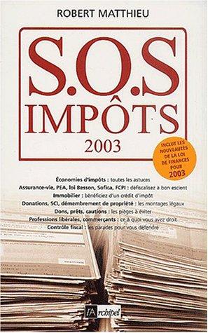 Cover for SOS impôt 2003