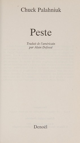 Cover for Peste