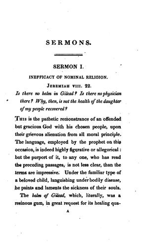 Cover for Sermons chiefly designed to display the connection between a sound faith and a holy life