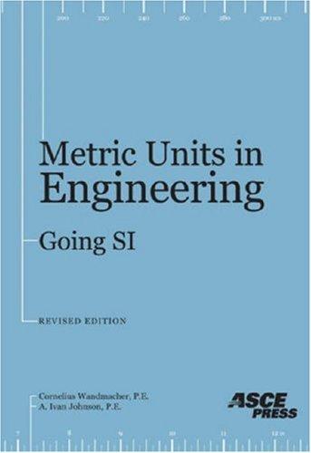 Cover for Metric units in engineering--going SI