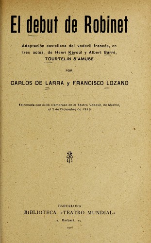 Cover for El debut de Robinet