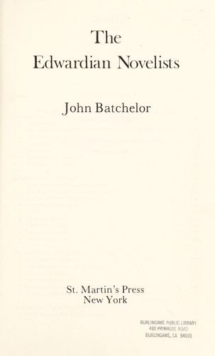 Cover for The Edwardian novelists