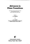 Cover for Advances in Phase Transitions