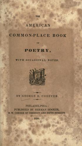 Cover for The American common-place book of poetry