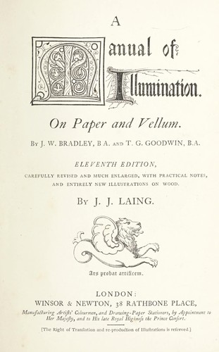 Cover for A manual of illumination on paper and vellum