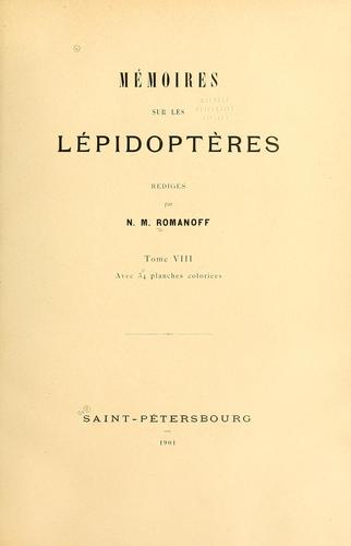 Cover for Mémoires sur les lépidoptères