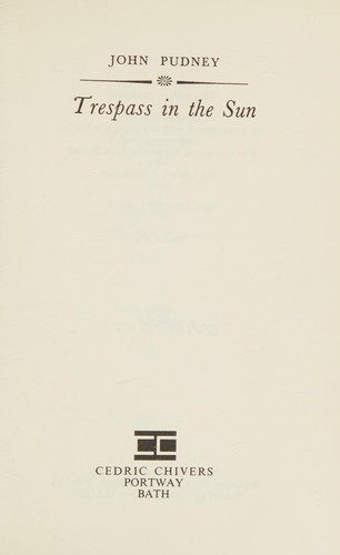 Cover for Trespass in the sun