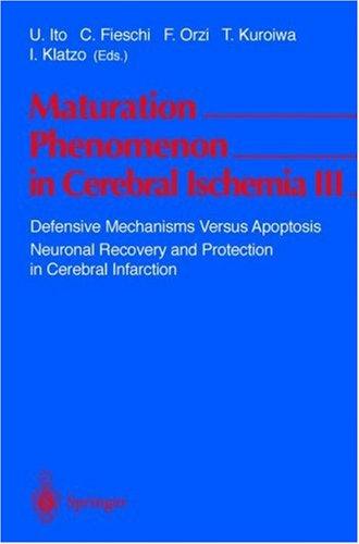 Cover for Maturation phenomenon in cerebral ischemia III