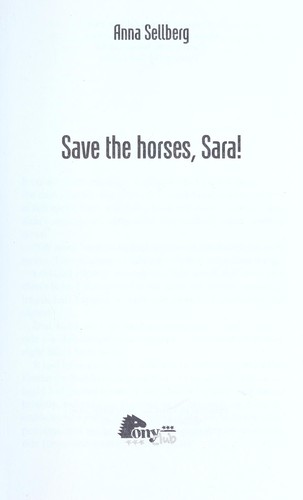 Cover for Save the Horses, Sara!