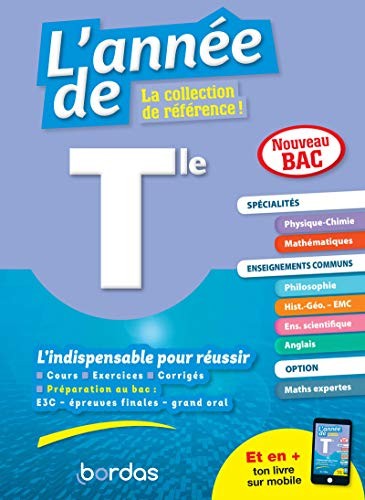Cover for L'Année de Tle Spécialités Physique-Chimie + Maths