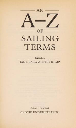 Cover for An A-Z of sailing terms