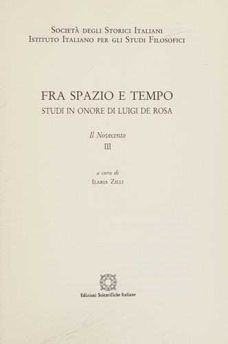 Cover for Fra spazio e tempo