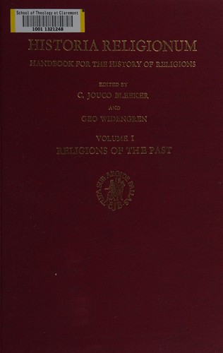 Cover for Historia religionum