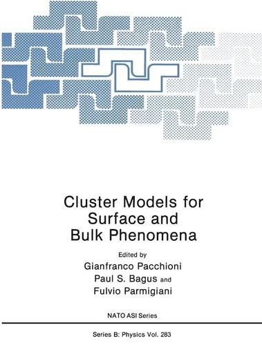 Cover for Cluster models for surface and bulk phenomena