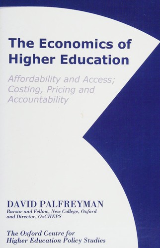 Cover for The economics of higher education