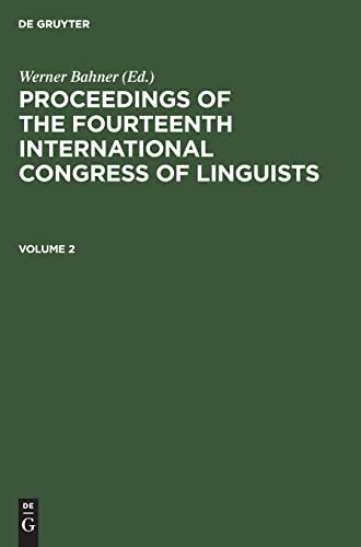 Cover for Proceedings of the Fourteenth International Congress of Linguists