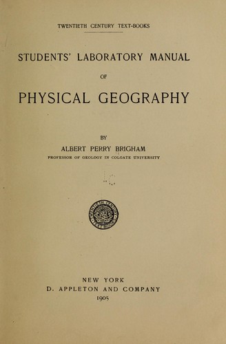 Cover for Students' laboratory manual of physical geography