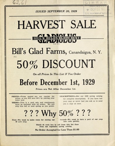 Cover for Harvest sale