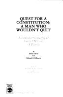 Cover for Quest for a constitution