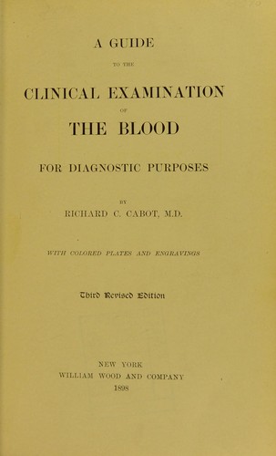 Cover for A guide to the clinical examination of the blood for diagnostic purposes