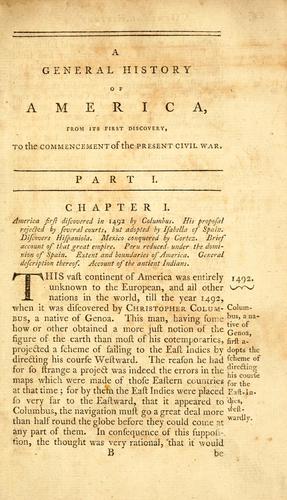 Cover for The history of the origin, rise and progress of the war in America ...