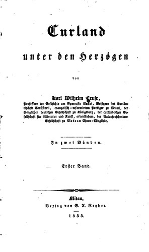 Cover for Curland unter den Herzögen